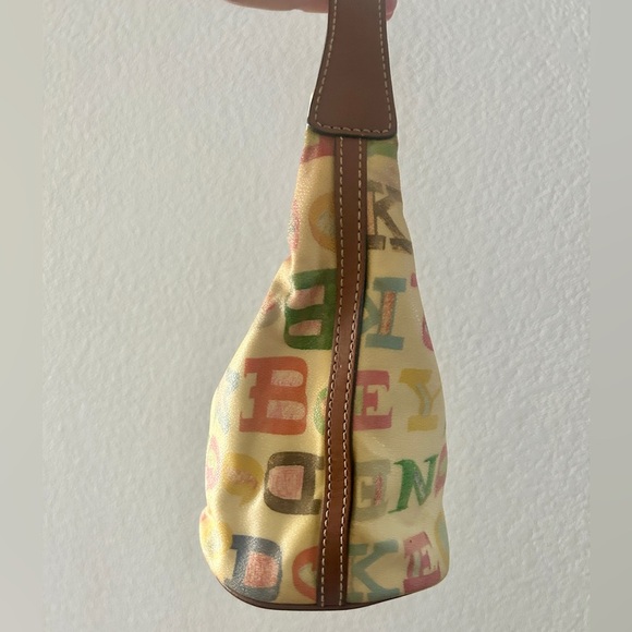 Dooney & Bourke Vintage Multicolor Rainbow Logo Shoulder Bag, Heart Charm - Picture 5 of 13